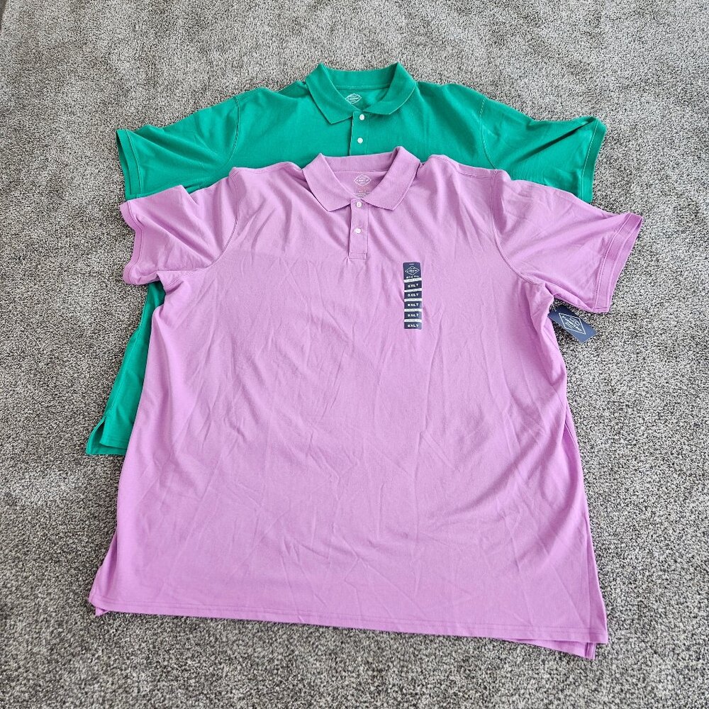 Two Big and Tall Mens St. Johns Bay Polo's 5 XLT New with Tags